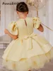 Meisjesjurken Annabelle Princess Dress Lattern Sleeve Ceremony for Wedding