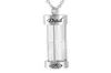 Silver Hourglass Glass Cremation Urna Collares para cenizas Memorial Repake Keatsake Colgante para papá Mamádula 2255712