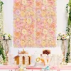 Fleur de fleur de soie murale rose artificiel pour décoration de mariage Babyshow Party Christmas Home Detarpor décor 240127