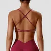 Aktive Hemden Frauen Rückenless Sport BH atmungsaktiven Push -up -Fitness -Yoga -Nabel exponierte Top -Absorbing Enge Weste