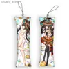 Keychains Lanyards 4x12cmCute Kurumi Tokisaki Mini Dakimakura Key Chain Anime Date a Live Pendant Otaku Bag Backpack Decor Keychain Gifts Y240417