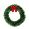 Decorative Flowers Christmas Madder Wreath Hanging Pendant Red Bow Garlands For Xmas Tree Door Wall Ornaments Festive Year Party Decoration