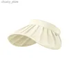 VISURE 1PC Nuovo cappello da sole Protezione da sole traspirante pieghevole Estate Estate Cappello del tetto per vacanza Cappello da sole sportivo all'aperto Y240417