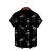 Topontwerp herenjassen stap in meike duo xiapi 2023 nieuwe zomerheren los 3d flamingo Hawaiiaans shirt met korte mouwen