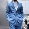 Heren Pakken Blazers Westerse kledingontwerper Men Klassieke letter Afdrukken Blauwe serie Blazer Autumn Luxury Out -wear Coat