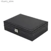 Akcesoria Organizatorzy Organizatorzy PU Box Case Organizer Organizator Naszyjniki dla mężczyzn Women Genialne pudełko PU z lustrem miękką skórę Y240417