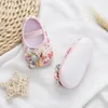 Floral Print Cotton First Walkers Newborn Baby Girls Footwear Summer Spring Toddlers Flower Prewalke Pink Cotton Shoes Soft Sole