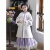Kleding sets kinderen jaar kostuum winter dikker hanfu jurk meisje meisjes kinderen carnaval cosplay Chinese oude 2-15t