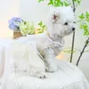 Dog Apparel Lace Mesh Princess Dress Clothes Beige Fashion Sweet Clothing Cat Comfortable Trendy Design Party Pet Products Wholesale