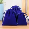 Shopping Bags 50pcs/lot 12x15cm Drawstring Velvet Jewelry Pouches Wedding Party Gift Packaging Bag Home Storage Sacks Customized
