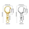 Keychains Lanyards 10pcs Anneau de clé avec chaîne d hooks snap hooks divisé connecteur clé en métal anneau avec anneau de saut ouvert pour artisanat bricolage bijourie D240417