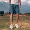 Calças masculinas Yingjuujuelun shorts de cores sólidas casuais marquinha de verão fraca a laser reflexivo capris fino esportes