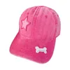 Ball Caps Cotton Trucker Hat Vintage Baseball Y2K Roze/blauw verstelbare papa-hat voor meisjes vrouwen zacht buitenshuis