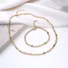 Łańcuchy kolorowy kryształowy naszyjnik z cyrkonem ze stali nierdzewnej Lucky Bracelets Bejdia biżuterii dla kobiet imprezowy akcesoria prezentowe hurtowe
