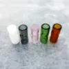 Colorful Pyrex Thick Glass Smoking Catcher Taster Bat One Hitter Pipes Innovative Dry Herb Tobacco Preroll Cigarette Cigar Cone Horn Holder Tips Mouthpiece DHL