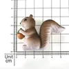 Figurines décoratives 4pcs / Set Lovely Squirrel Family Model Cartoon Animal Figurine Dollhouse Cake Home Decor Kid Miniature Garden Decoration