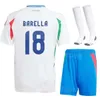 National Team Italy 17 IMMOBILE Soccer Jersey Man Kids 24-25 Euro Cup 11 BERARDI 19 BONUCCI PESSINA ACERBI CRISTANTE LOCATELLI DIMARCO CHIELLINI Football Shirt Kits