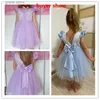 Mädchenkleider Sommermädchen Party Kleid Stickerei Blume Bow Baby Tutu Kleid Kinder Geburtstag Abend Party Prinzessin Kostüm Kinder Perlen Kleidung