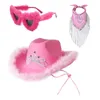 Berets Western Cowboy Hats Heart Sunglasses Bandanas Bridal Shower -kostuum outfit