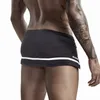 Herren Shorts Herren Sportseiten Split Feuchtigkeit Dochtendiemene Elastik Höschen eingebaute Beutel Jock Shirt Thong Unterwäsche Komfort Fit Underpants