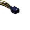 PCI-E 6-stift till dubbla 6+2-stift (6-stift/8-stift) Power Splitter-kabelgrafikkort PCIe PCI Express 6Pin till Dual 8Pin Power Cable