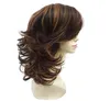 Women039s Wig Auburn Layered Medium Curly Hairstyles For Thick Hair Synthetic Full Wigs6639914