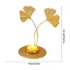 Candle Holders Tealight Iron Leaf Shape Tea Light Table Centerpiece Decorative Lanterns For Home Decoration