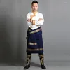 Этническая одежда Тибетская одеяние мужчина китайская традиционная одежда мужски исключают стиль рубашки Тибет
