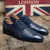 Casual Shoes Fashion Brand Herrläder retro bröllopsmän klänning mockasins oxfords man chaussures homme 38-48