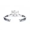 Bangle Asian High Quality Jewelry - Tight Curse Shape Titanium Steel Men's Bracelet With Adjustable Opening Party