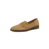 Buty swobodne dla kobiet 2024 Summer Brown Flats Ladies Fashion Mash