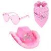 Berets Bridal Shower Costume Hat Kerchief Heart Sunglasses Female Roleplay Accessories F3MD