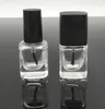 Bottiglie di conservazione 200 pezzi da 5 ml bottiglia di smalto quadrati con coperchio nero bianco piccolo vetro