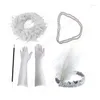 Party Supplies 1920's Great Gatsby Flapper Dress Girls Accessories Charleston Girl Headband Gloves Fancy Drop