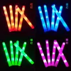 10Pcs LED Glow Sticks Bulk Colorful RGB Glow Foam Stick Cheer Tube Dark Light for Concert Xmas Birthday Wedding Party Supplies 240417