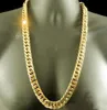 24K Real YELLOW GOLD FINISH SOLID HEAVY 11MM XL MIAMI CUBAN CURN LINK NECKLACE CHAIN Packaged Unconditional Lif6448594