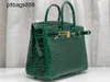 Top Cowhide Handbag Brkns Genuina in pelle Gloss Belly Crocodile 25 con Greenohnsgjo0 alla moda