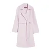 Designer Coat Womens Coat Jackets Mescole in lana cappotto Giacca da trechina singola a colori solidi Slim's Slim Long Whone Jir0