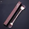 Hourglass Ambient Makeup Powder Metal Handle Brush Soft Fiber Hair Double Head Powder Fashion Design Single Face Brush Quality 240418