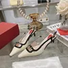 Women Canard Slingback Pumps Designer Sandals High Heels Dress Shoes Women Red Heart Summer Buckle Cut-Outs Rhinestone Sexy Wedding Party Pumps