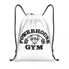 Bolsas de compras Custom Black Powerhouse Gym Prawstring Men Men Mul