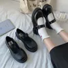 Dress Shoes Japanese Student Lolita Woman Platform Mary Janes Buckle Strap Cute Cosplay Uniform Heels Women