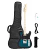 Maple Fingerard GTL Guitar Guitar SS Bleu