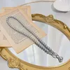 Kettingen Twee mensen met een afneembare 8mm grijze imitatie Parels ketting met 50 cm met een high-end kristal voor vrouwen