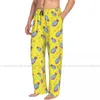 Abbigliamento da uomo pantaloni da letto di pigiama casual pantaloni ananas gialli pattern lounge pantaloni sciolti comodi abiti da notte comodi