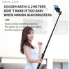 Selfie monopodes 2.2m Bluetooth Stick Stick Tripod 360 Rotation PTZ Porte-manche à main le support de téléphone pliable Monopode pour Android IOS Y240418