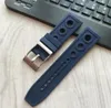 22 24mm Black Silicone Rubber Watch Band -rem med klockor förtjockar Buckle Belt Watch Accessories Fit Breitling306H3124074