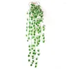 Fleurs décoratives plante suspendue artificielle Feuilles de vigne ivy pour les murs de mariage chambres terrasses
