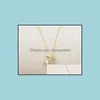 Annat mode 18k Gold Pink-Gold Fox Tale Necklace Pendant for Women Gift Wholesale Drop Delivery OT9IQ