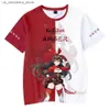 TシャツGenshin Impact Klee 3D Printed Childrens Tシャツファッションカジュアル漫画男の子と女の子ユニセックス子供服TシャツQ240418